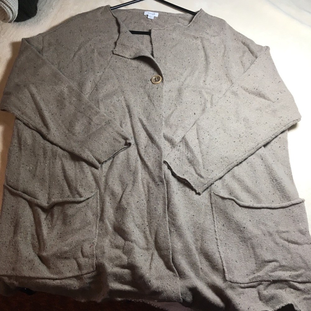 J Jill tan cardigan K
